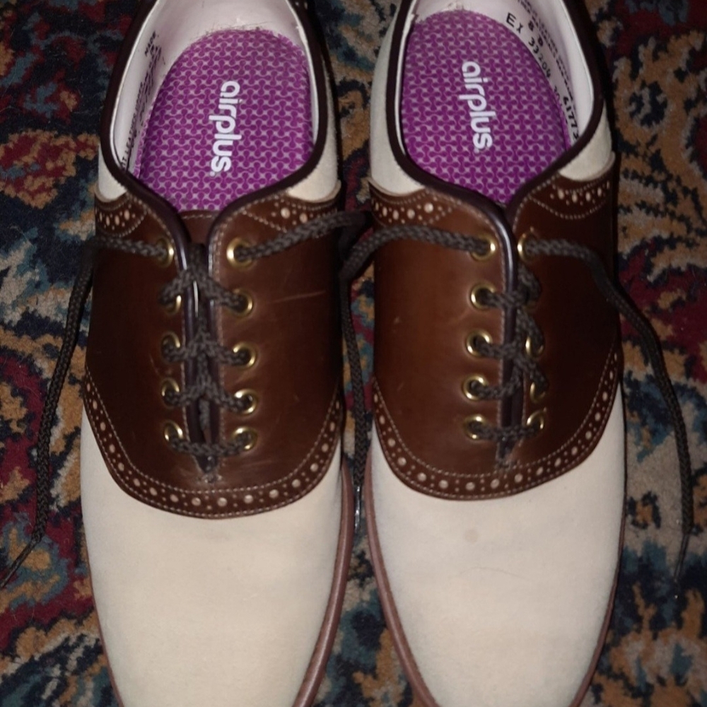 Men's Brown and Cream Oxford Shoes